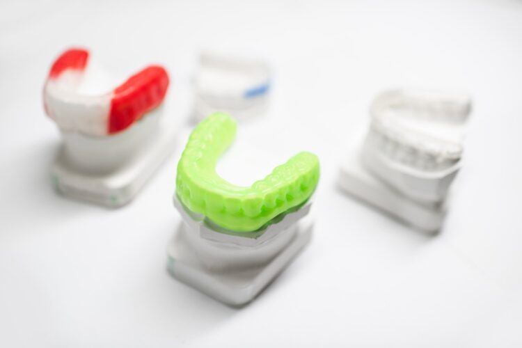 Gypsum models of mouth guards